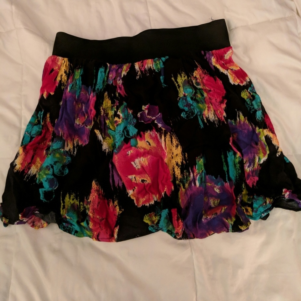 Delia's colorful mini skirt